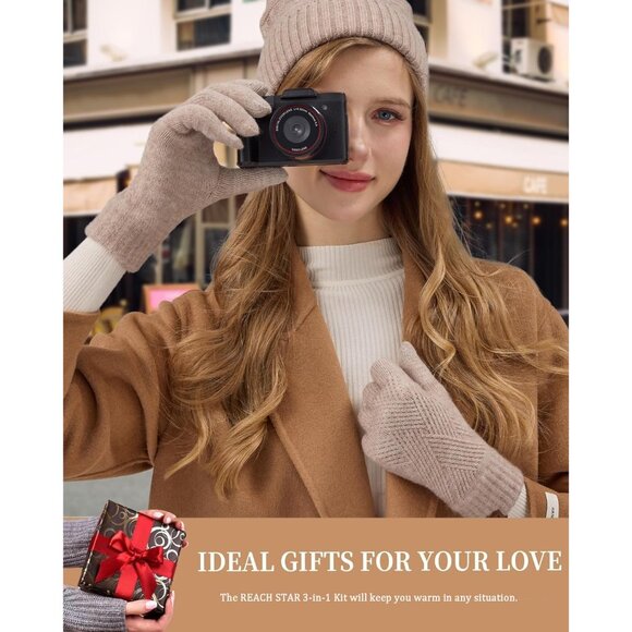 Winter Gloves for Women Touch Screen Elastic Thermal Knit Lining Warm Gloves for - Picture 6 of 7